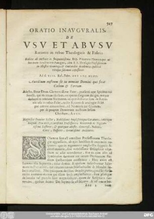 Oratio Inauguralis, De Usu Et Abusu ...