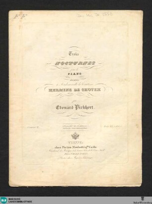 Trois nocturnes pour le piano : oeuvre 2