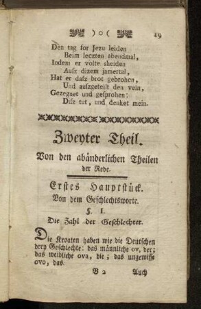 Zweyter Theil. Von den abänderlichen Theilen der Rede.