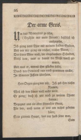 Der arme Greis