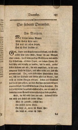 287-302, Der siebente-zehnte December.