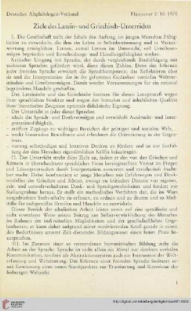 14: Ziele des Latein- und Griechisch-Unterrichts