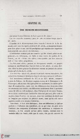 Chapitre III: Ère romane secondaire