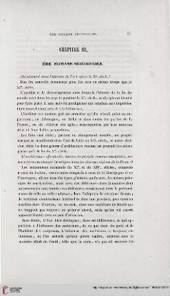 Chapitre III: Ère romane secondaire