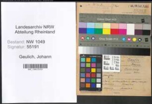 Entnazifizierung Johann Geulich , geb. 19.07.1897 (Polizeibeamter)