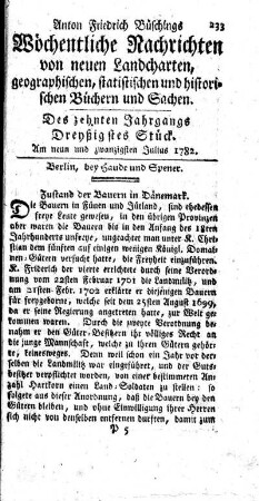 Dreyßigstes Stück