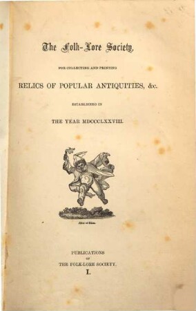 The folk-lore record. 1, 1. 1878