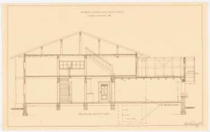 Gutshof Nickelgut, Blindham Umbau des Wohnhauses: (von Inv.Nr. 43467) Querschnitt 1:50
