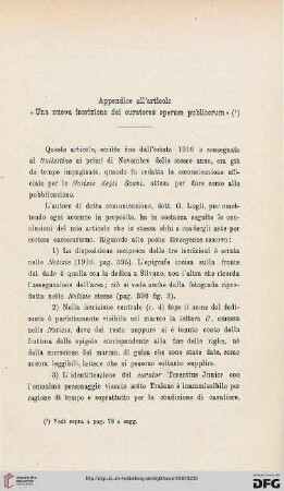 44: Appendice all'articolo "Una nuova iscrizione dei curatores operum publicorum"