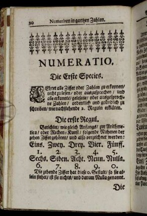 Numeratio. - Dividiren oder Theilen.