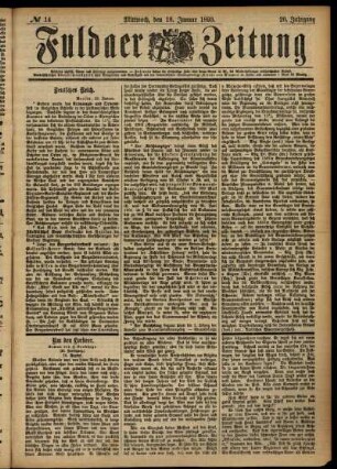 Ausgabe vom Mittwoch, den 18. Januar 1893.