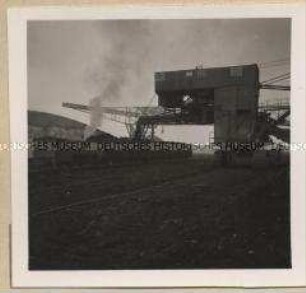 Plessa, Braunkohlenwerke GmbH, Tagebau, Blick auf die Kohlenförderung