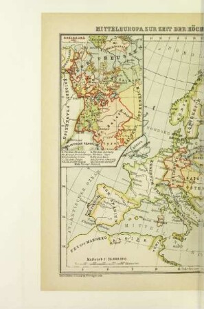 Mitteleuropa zur Zeit der höchsten Machtentfaltung Frankreichs 1812