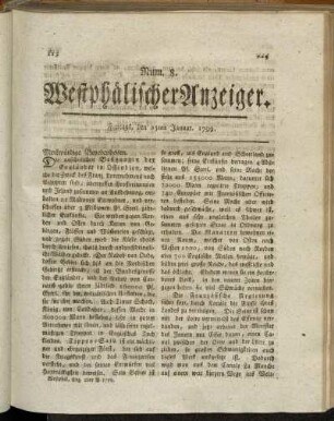 Num. 8. Freitags, den 25ten Januar. 1799