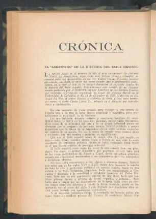 La "Argentina" en la historia del baile español