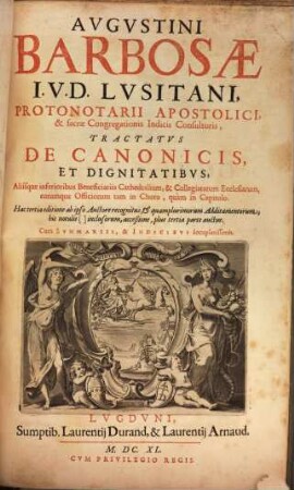 Tractatus de canonicis et dignitatibus