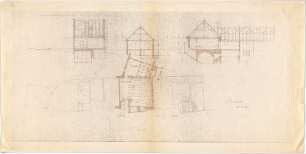 Döllgast, Hans; Marktsteft (Bayern); Gemeindehaus - Schnitte; Grundriss