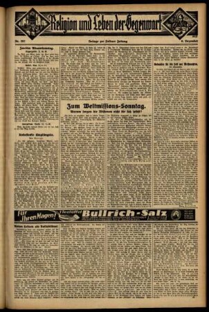 Dritte Ausgabe vom Sonntag, den 06. Dezember 1931.