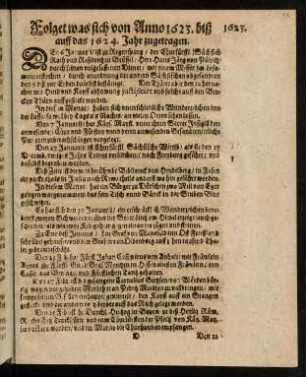 Ciiir-Eiiiv, Folget was sich von Anno 1623. biß auff das 1624. Jahr zugetragen. - Folget was sich von Anno 1626. biß auff das 1626. Jahr begeben und zugetragen.