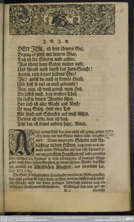 Leichenpredigt : Introitus, Textus, Exordium, Propositio, Usus