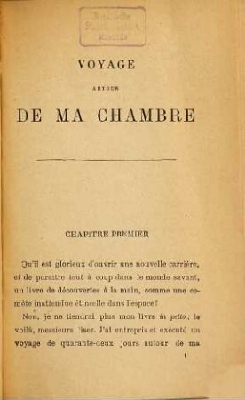 Voyage autour de ma chambre : Le lépreux de la cité d'Aoste