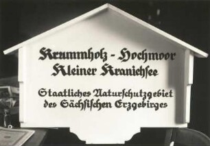 Naturschutz-Tafel "Krummholz-Hochmoor" für den Kleinen Kranichsee