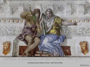 Villa Barbaro; Stanza del Cane : Allegorie von Geschichte und Zeit