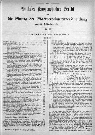 No. 29, 5. Oktober 1911