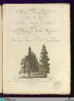 Les regrets : duo pour harpe et piano; oeuvre 30, 5e. livre de duo