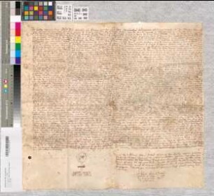 Notariatsinstrument betreffend die Protestation des Dechants und Kapitels von St. Johann und Dionys gegen Bürgermeister und Rat der Stadt Herford wegen ihrer Gerechtsamen.