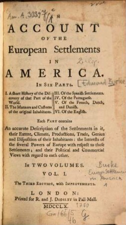 An account of the European settlements in America. 1