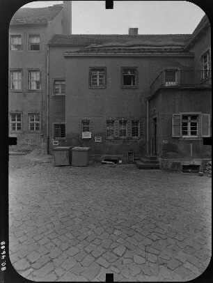 Meißen-Altstadt, Domplatz 11/11 a. Domherrenhaus (Gasthof Domkeller). Straßenfront (Teilansicht)
