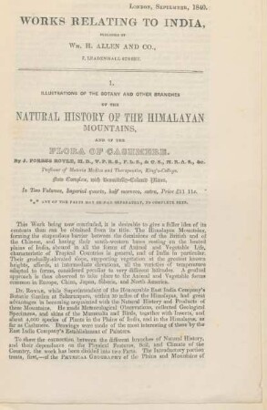 Works relating to India