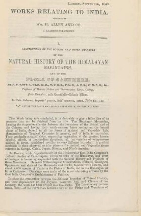 Works relating to India