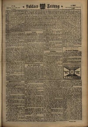 Zweite Ausgabe vom Donnerstag, den 10. März 1910.