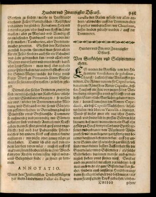 Hundert und Ein- und Zwantzigster Discurß. Von Garköchen und Saltzitzienmachern.