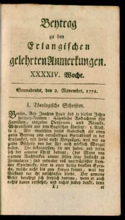 XXXXIV. Woche