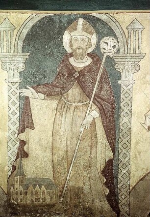2. Joch, Südseite: der heilige Martin mit zwei Engeln
