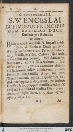 Spectaculum III.