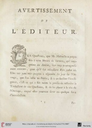 Avertissement de l’éditeur