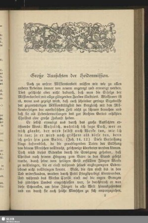Große Aussichten der Heidenmission