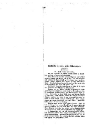 Rückblicke in meine erste Bildungszeit : (Fortsetzung) ; (Schluß folgt)