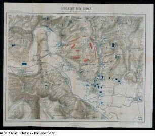 Schlacht bei Sedan. Stellung der beiderseitigen Armeen gegen Mittag, Plan 9 A (1:25 000)