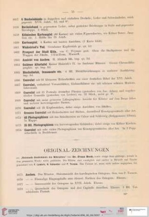 Original-Zeichnungen (Nr. 1675-1741)