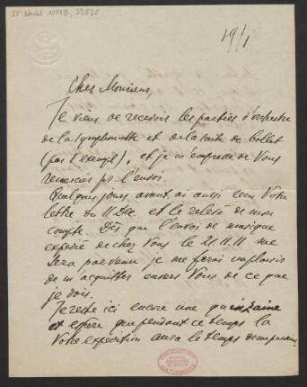 Brief an B. Schott's Söhne : 23.12.1911