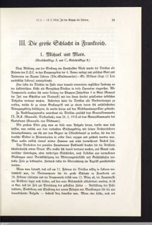 III. Die große Schlacht in Frankreich