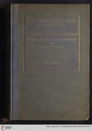 Photographisches Praktikum : Lehrbuch der Photographie