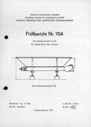 Sammelfutterannahme S 30