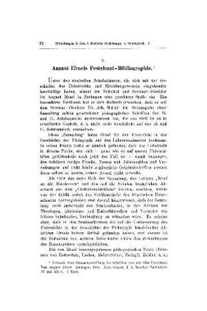 August Israels Pestalozzi-Biographie