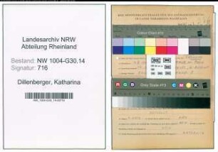 Entnazifizierung Katharina Dillenberger , geb. 04.03.1902 ()